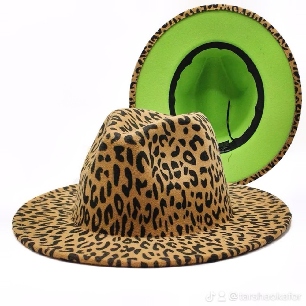 Leopard Print-Lime Green Bottom Fedora
Unisex